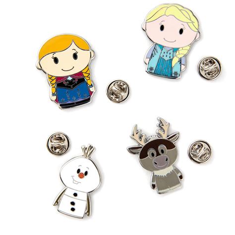 Itty Bittys Disney Frozen Collectible Enamel Pins Set Of 4 Jewelry