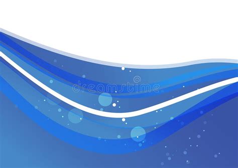 Abstract Blue Wavy Background With Space For Your Text Image Stock
