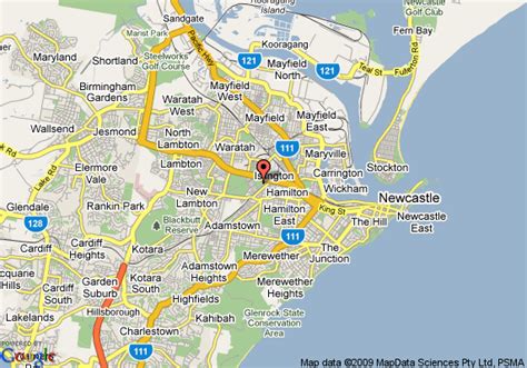 Newcastle Australia Map And Newcastle Australia Satellite Image