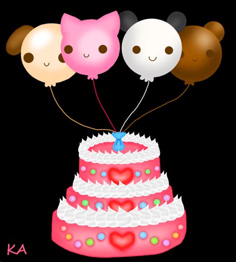 Kawaii Birthday Cake By Kittynyanya