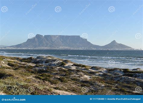 View Of Table Mountain From Blouberg Beach In Cape Town South Africa