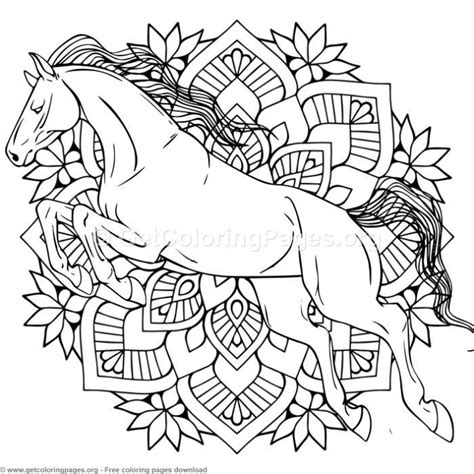 Mandala Paarden Kleurplaat Voor Volwassenen Kleurplaten