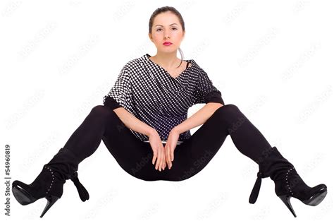 Sexy Girl Posing With His Legs Apart Stock Photo Adobe Stock