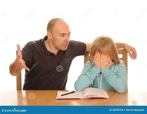 Father Angry With Daughter Stock Photo Image Of Covering 30056320