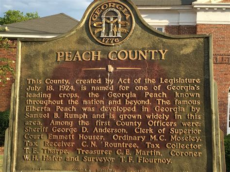 Peach County Historic Sign. Fort Valley, Georgia. Paul Chandler July