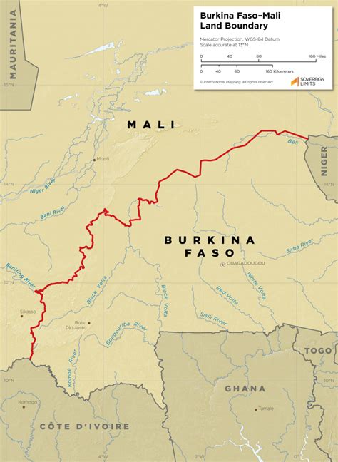 Burkina Fasomali Land Boundary Sovereign Limits