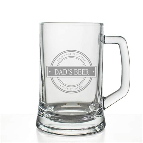 First time father's day gifts. Personalised Father's Day Pint Glass Gift