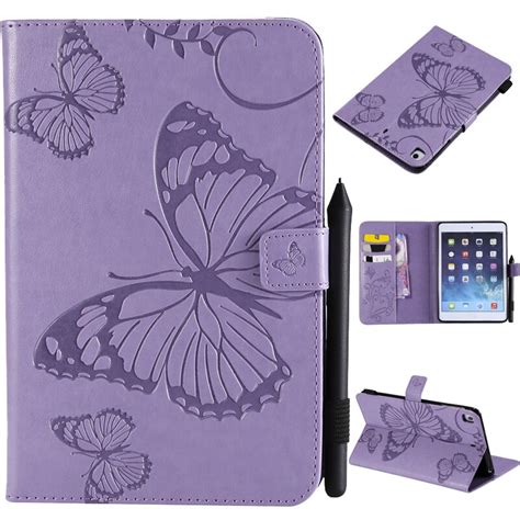 3d Butterfly Embossed Tablet Stand Case For Apple Ipad Mini 1 2 3 4