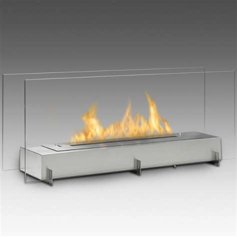 Eco Feu Vision Ii 38 Stainless Freestanding Ethanol Fireplace W Spout