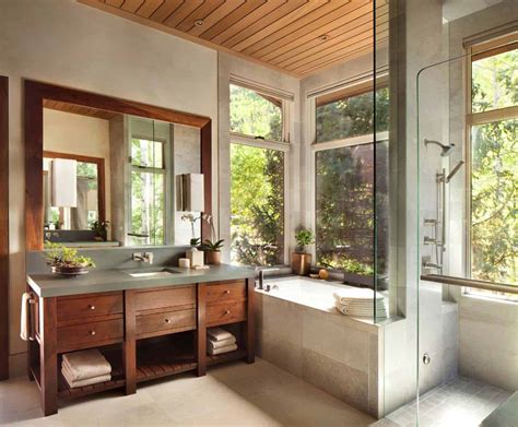 21 Gorgeous Contemporary Bathrooms Featured In Mountain Retreats