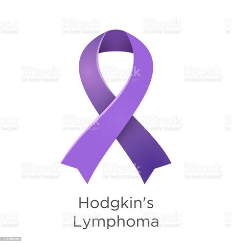 Hodgkins Lymphoma Awareness Month In September Violet Color Ribbon