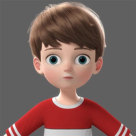 Boy Cartoon 3d Model Preview20180129