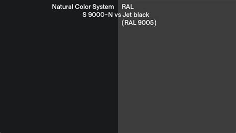 Natural Color System S N Vs Ral Jet Black Ral Side By Side