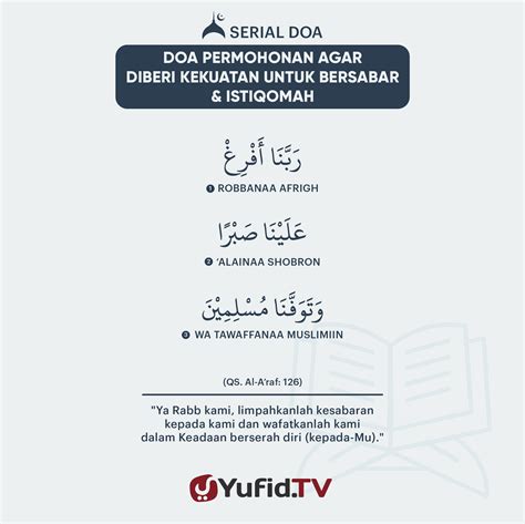 Ensiklopedia Islam – Doa Permohonan agar Diberi Kekuatan untuk Bersabar