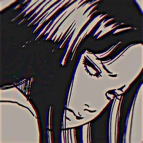 Junji Ito Manga Dark Anime Panel Pfp Icon Retro Edgy Goth Horror