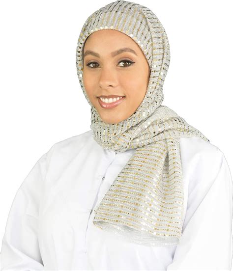 SAFIYA Hijab foulard brillant pour femme avec bonnet I Voile musulmane turban pashmina écharpe