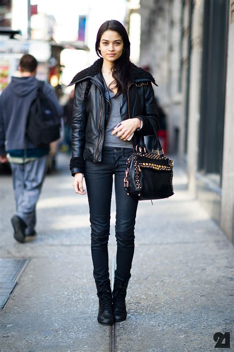 Street Snapper The Black Leather Biker Jacket Trend Hits