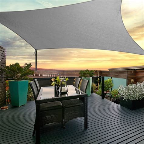 Sun shade sail canopy rectangle sand uv block sunshade for backyard deck. Sun Shade Sail Cloth Shadecloth Outdoor Canopy Rectangle ...