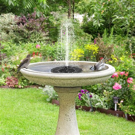 The water can be illuminated in red, green, or blue. Mini Solar Fountain Pump Solar Powered Water Fountain ...