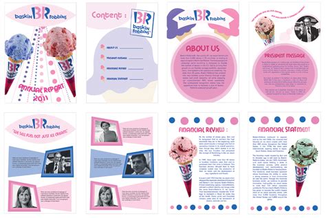 Baskin Robbins Annual Report Images Behance