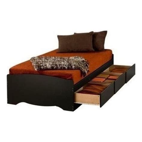 Bowery Hill Contemporary Twin Xl Platform Storage Bed With Drawers In