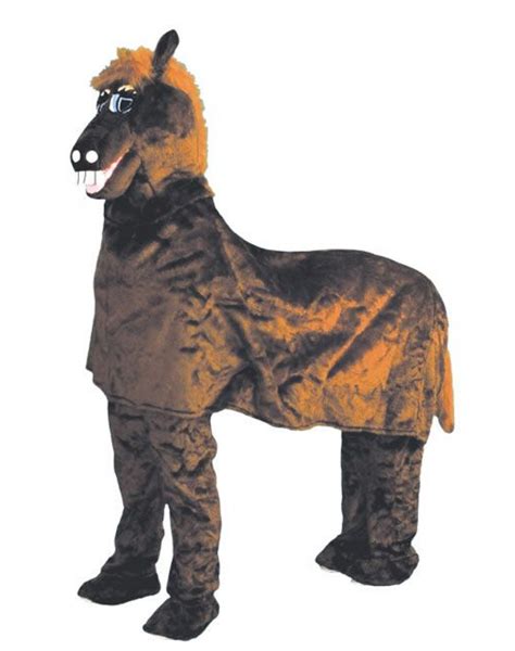 Costume 2 Person Mascot Pantomime Adults Fancy Dress Horse