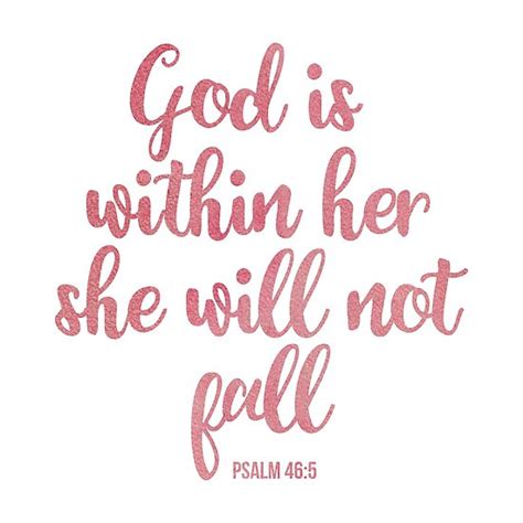 moishe explained to me, with great emphasis, that every question possessed a power. "God is within her she will not fall - Christian quote - pink watercolor" Posters by ...