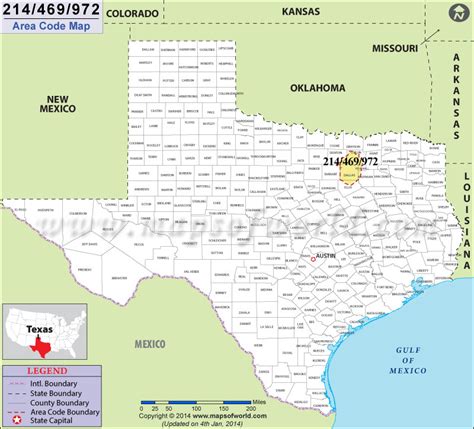 214 Area Code Map Where Is 214 Area Code In Texas