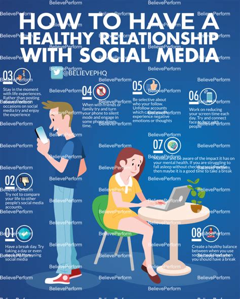how to have a healthy relationship with social media believeperform the uk s leading sports