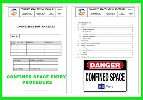 HSE DOCUMENTS CONFINED SPACE ENTRY PROCEDURE HSE Documents