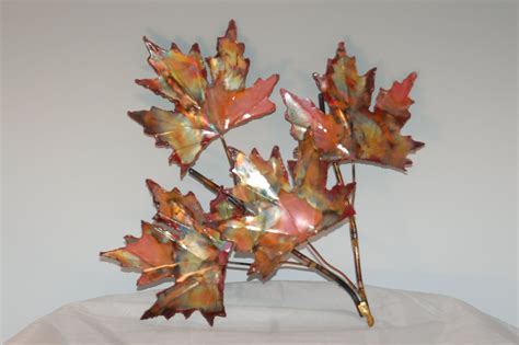 Schau dir angebote von metal wall art auf ebay an. Copper Maple leaf branch: handcrafted metal sculpture,home ...
