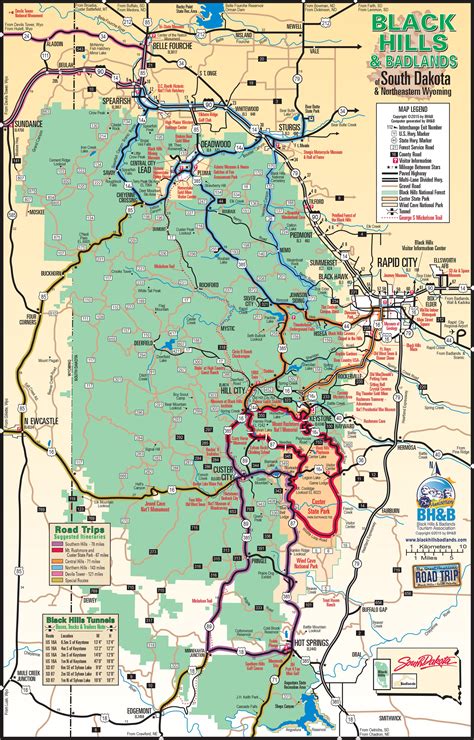 Maps | Black Hills & Badlands - South Dakota | South dakota vacation