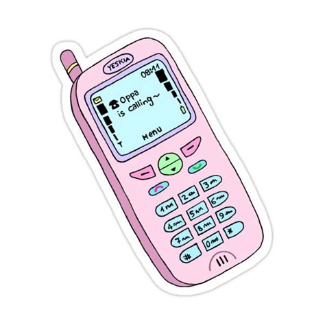 Oppa Is Calling~ Pastel Phone Sticker By Duckiechan In 2021 Kawaii