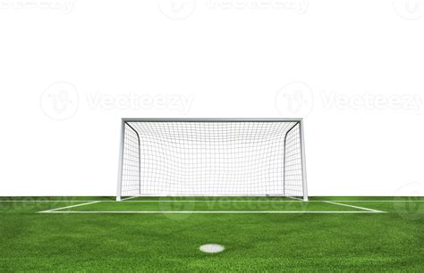 Football Goal At The Stadium With Green Grass 21081986 Png