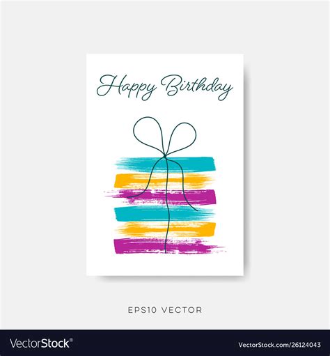 How to make a birthday card. Simple happy birthday card design template Vector Image