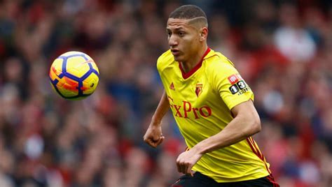 Richarlison celebrates his late winner for watford. Watford Attacker Richarlison to Sign for Everton on ...