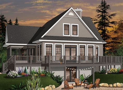 Rear Dfd 1150 The Pocono 2 House Plan Direct From The Designers
