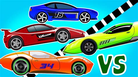 Sports Car Racing Cars Cars For Kids Videos For Children Youtube