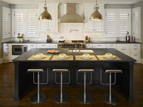 Gives you extra storage, utility and work space. Black Kitchen Islands: Pictures, Ideas & Tips From HGTV | HGTV