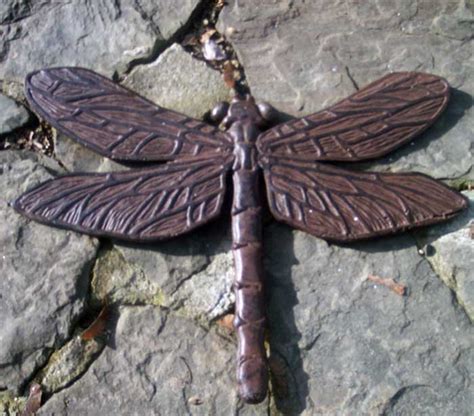 X Lg Dragonfly Stepping Stone Cast Iron Ebay
