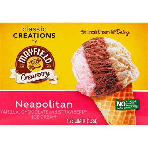 Neapolitan Ice Cream 1 75 Quart Mayfield Dairy Farms