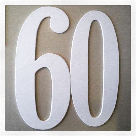 Painted 60th Birthday Numbers Milestone By Matchpointts