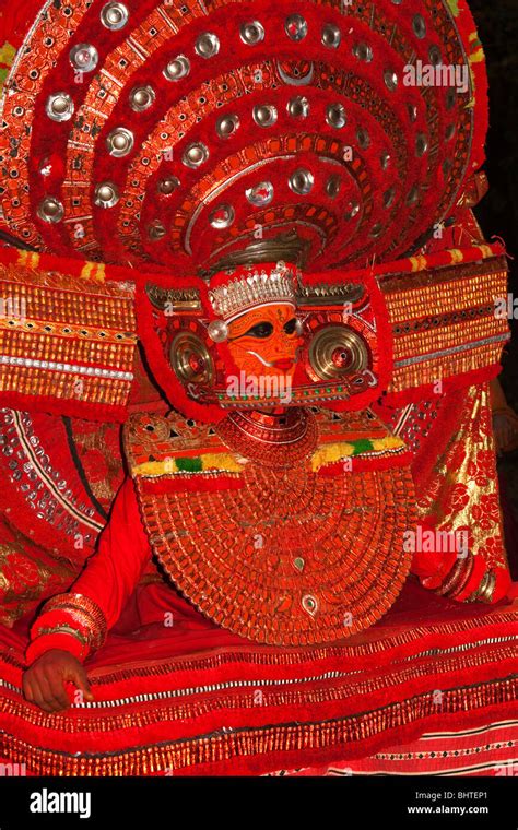 India Kerala Cannanore Kannur Theyyam Naga Kanni In Trance Having