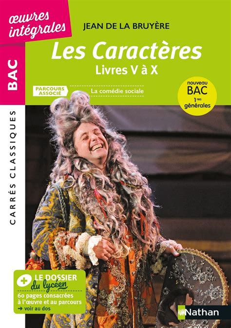 Les Caractères De La Bruyère Livres V à X Français 1re 2024
