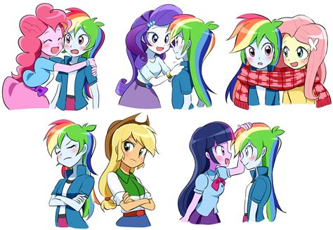 Safe Artist Ryuu Applejack Fluttershy Pinkie Pie Rainbow Dash Rarity Twilight