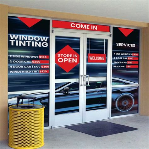 Perforated Window Tinting Sign 3 Marketing Tint