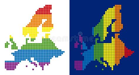 Map Europe Colors Rainbow Spectrum Stock Illustrations 61 Map Europe