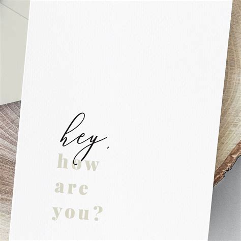 Hey How Are You General Greeting Card Printable Instant Etsy