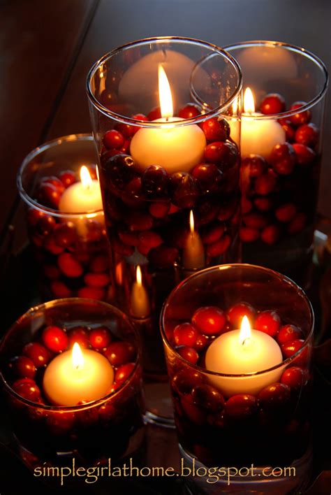 Simple Girl Floating Candle Advent Centerpiece