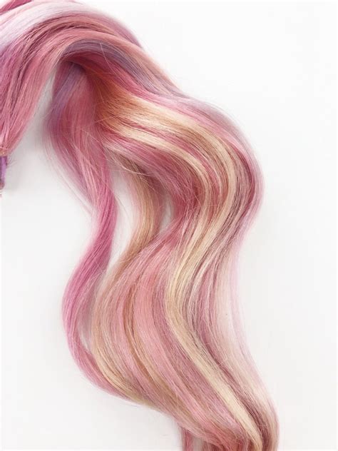 Pastel Pink Rose Gold Hair Extensions Muted Mauve Hair Etsy